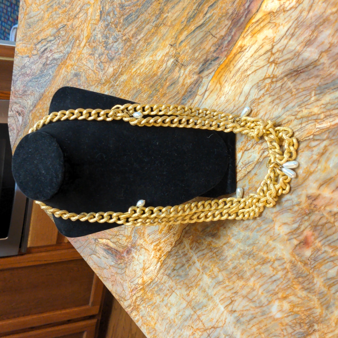 Gold  Pearl Necklace Jewelry